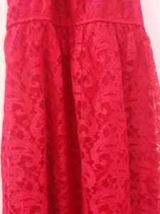 Red Lace Party Dress