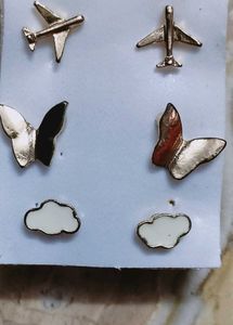 3 Cute Stud Earring Set