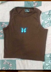 Brown Necked Top