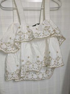 White Embroidered Top( Never Used)