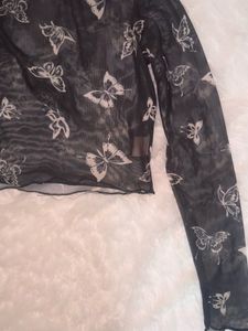 Urbanic black Mesh Top