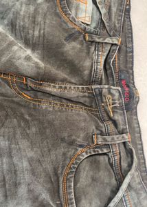 Men Denim Cargo Look Olive Colour
