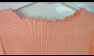 S Cute Ribbed Top For Women Girls
