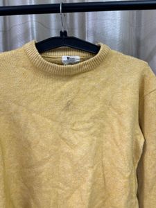 Yellow Full Sleeves Pullover Sweater