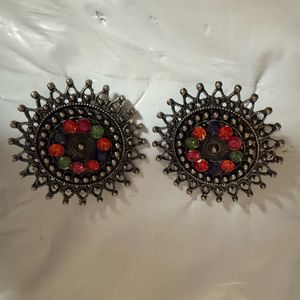 Boho Chic Colorful Stud Earrings