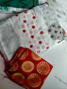 Brand New Embroidered Saree