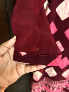 Maroon &amp; Pink Kurta