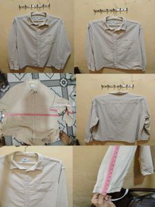 H&amp;M Beige Corduroy Shirt