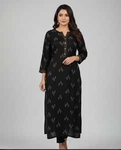 Elegant Black Printed Kurta