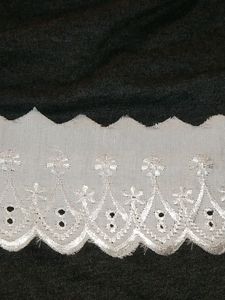 White Accobar 3inch Lace 10 Mtr