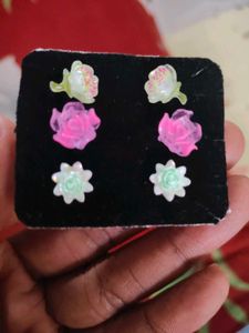 18 Pair Resin Flower and Butterfly Earrings