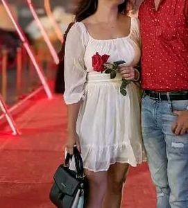 Off-Shoulder White Dress