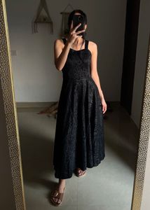 JACQUARD CORSET BUSTIER  MIDI DRESS