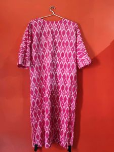 Pink Diamond Print Kurti