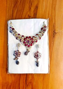 Brand New Artificial Stone Studded Jewellery Set.