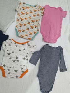 Pack Of 6 Onesies For 0-3 Months Baby (UNISEX)