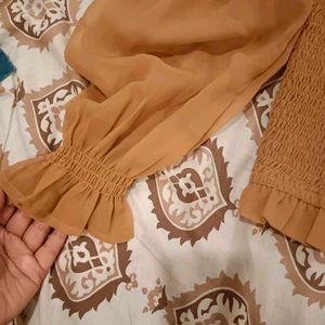 Off Shoulder peach Top