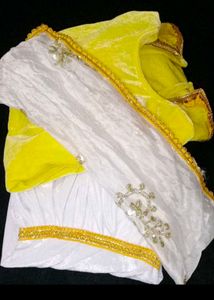 Elegant Yellow Velvet Kurta Set