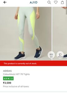 Adidas Grey &amp; Yellow Leggings