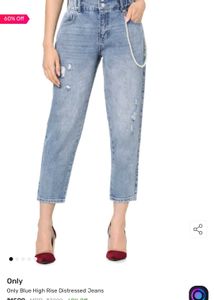Only High Rise Distressed Jeans