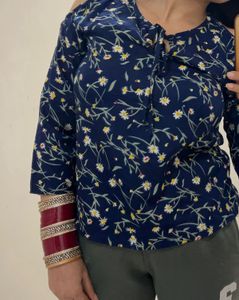 Blue Casual Top