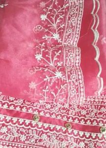 Pink Embroidered Unstitched Suit