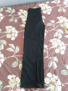 High Rise Straight Fit Black Jeans