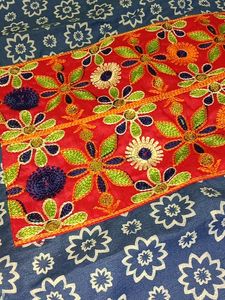 Blue Sleevless Straight Kurti