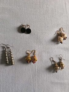 COMBO OF 5 EARRINGS AT JUST RS199