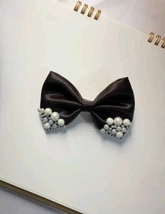 Pearl Bow Hair Clips pack of 2