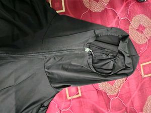 Black Lightweight Zip-Up Hoodie