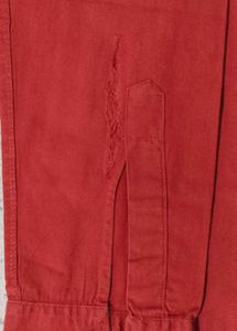 Red Button-Down Shirt