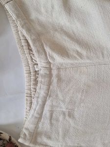 Elegant White Cotton Kurta wirh pant