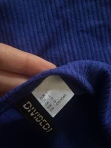 Blue Cropped Cardigan