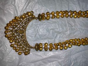 Gold Oxidised Necklace Set
