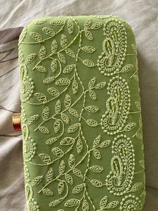 Embroidered Box Clutch