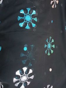 Black  colour sequins saree