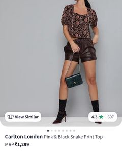 Carlton London Animal Print Top