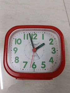 Orpat Red Table Clock