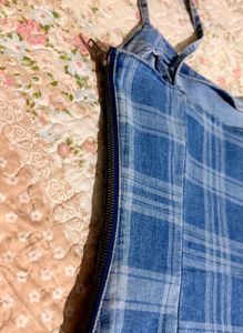 Blue Plaid Mini Dress