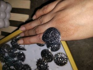 Silver Oxidised Ring Set Of 2