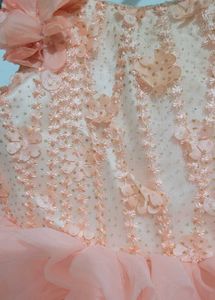 Peach Flower Girl Dress