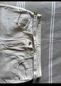 H&amp;M White Wide Leg Jeans