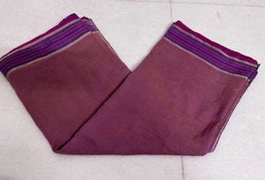 Wine Magenta Saree With  Blouse
