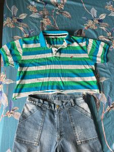 Women Cool Cargo With Crop Polo Tshirt