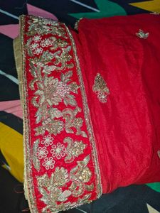 maroon dabka work bridal lehanga