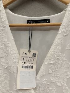 Zara Textured Ruffle Top