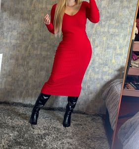 Zara RIBBED KNIT DRESS