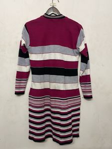 Striped Knit Sweater V neck