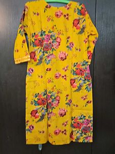 Yellow Floral Kurti